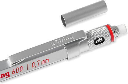Rotring 600 Mechanical Pencil, 0.7 mm, Silver