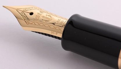 Sailor Fountain Pen, Professional Gear Slim Gold Black Fine Point 11-1221-220