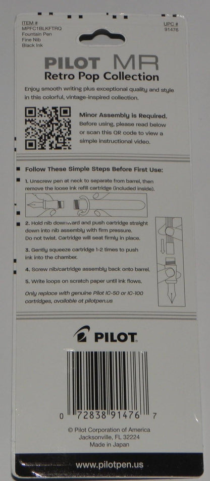 PILOT Metropolitan PILOT Metropolitan Fountain Pen NIB Nib F Overseas Specifications