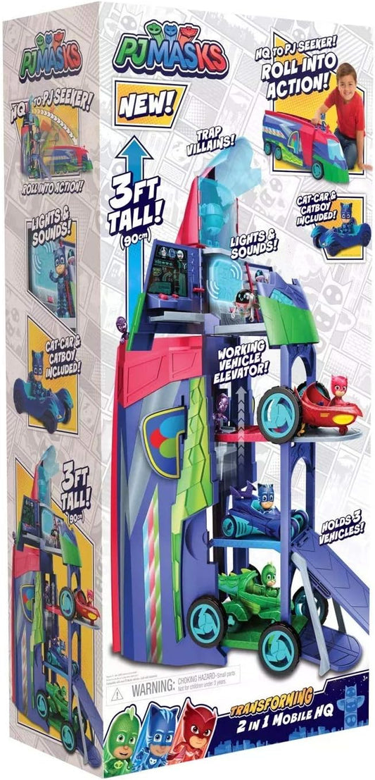PJ Masks PJ Seeker with Bonus Figures,10-pieces, Lights and Sounds Toy Vehicle, Kids Toys for Ages 3 Up, Amazon Exclusive by Just Play