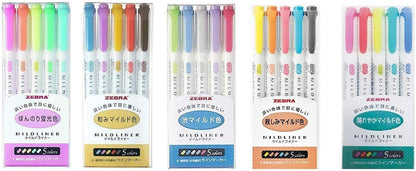 ZEBRA Mildliner Zestaw Marker??w tekstowych w 25 Colorach (Italy Zestawami WKT7-N-5C & WKT7-5C-HC)
