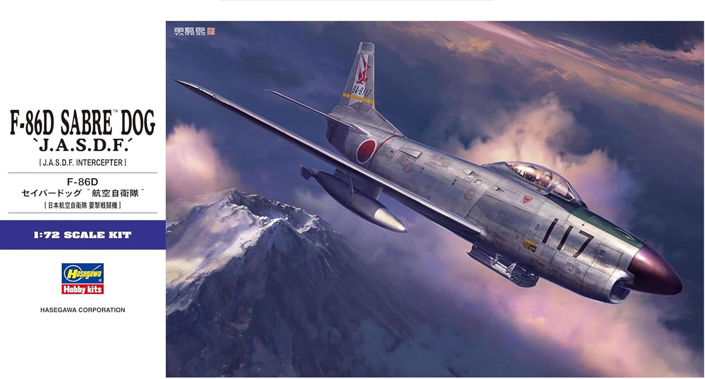 Hasegawa 1/72 Air Self-Defense Force F-86D Saber Dog Plastic Model E49