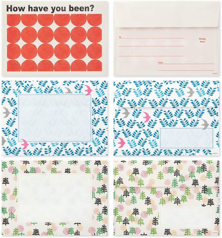 Midori 86763006 Letter Set, 763, Baffling, 10 Patterns, Red