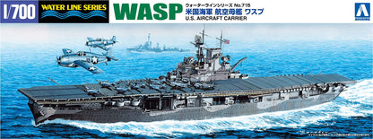 Aoshima 1/700 Water Line No.715 U.S.S Aircraft Carrier WASP Model Kit(Japan Import)