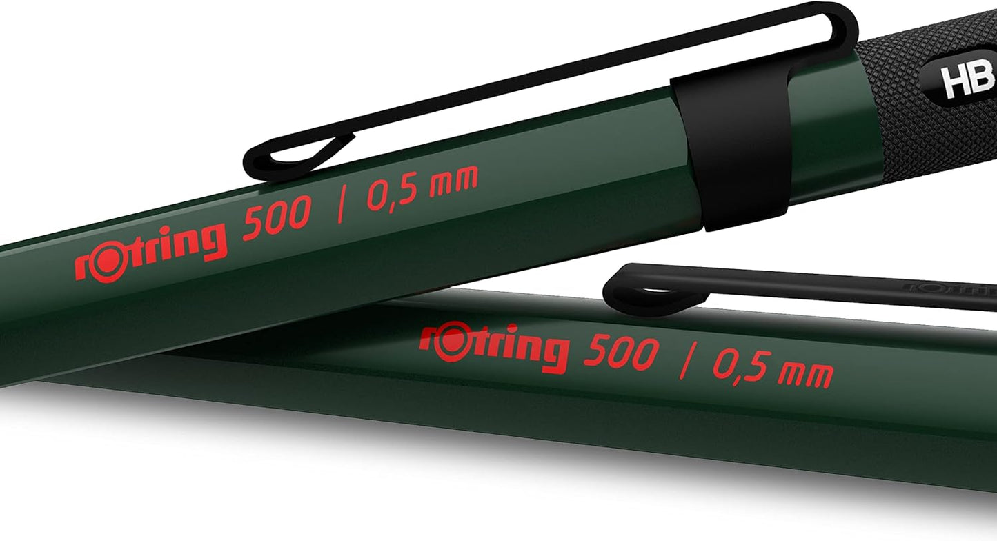 Rotring 500 Mechanical Pencil, Green Barrel, 0.5mm