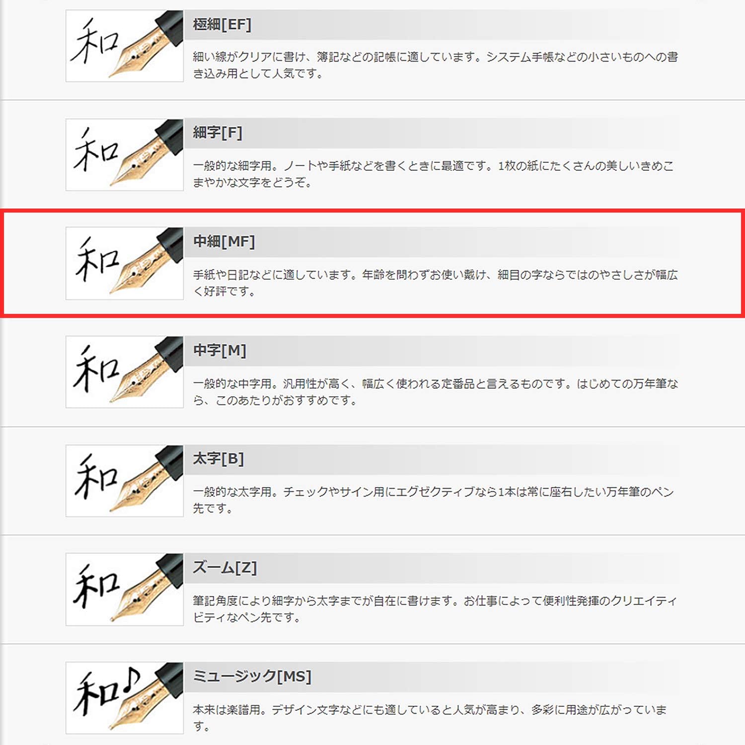 Sailor Pen Koshu ShirushiTsuto Kosakura in fine print (MF) 10-3051-330 side view