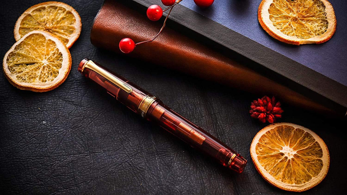 WANCHER Exclusive Sailor Original Professional Gear Hawaiian Ripe 21K Gold Fountain Pen [One-char Special Production] (F, Fine)