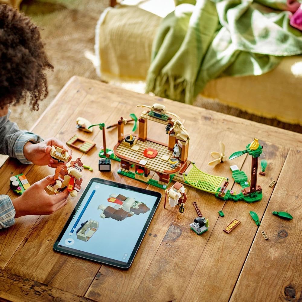 LEGO 71424 Super Mario Donkey Kong Hut Expansion Set, Construction Toy with 2 Characters, Combine with Starter Pack, for Kids, Boys and Girls Ages 8 and Above