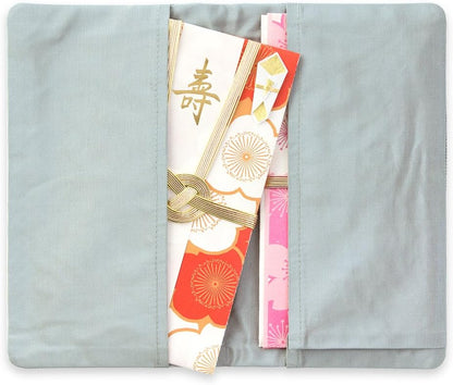 Midori Fukusa 53314006 Gold Seal Silk Cloth Light Ink Cherry Blossom Pattern