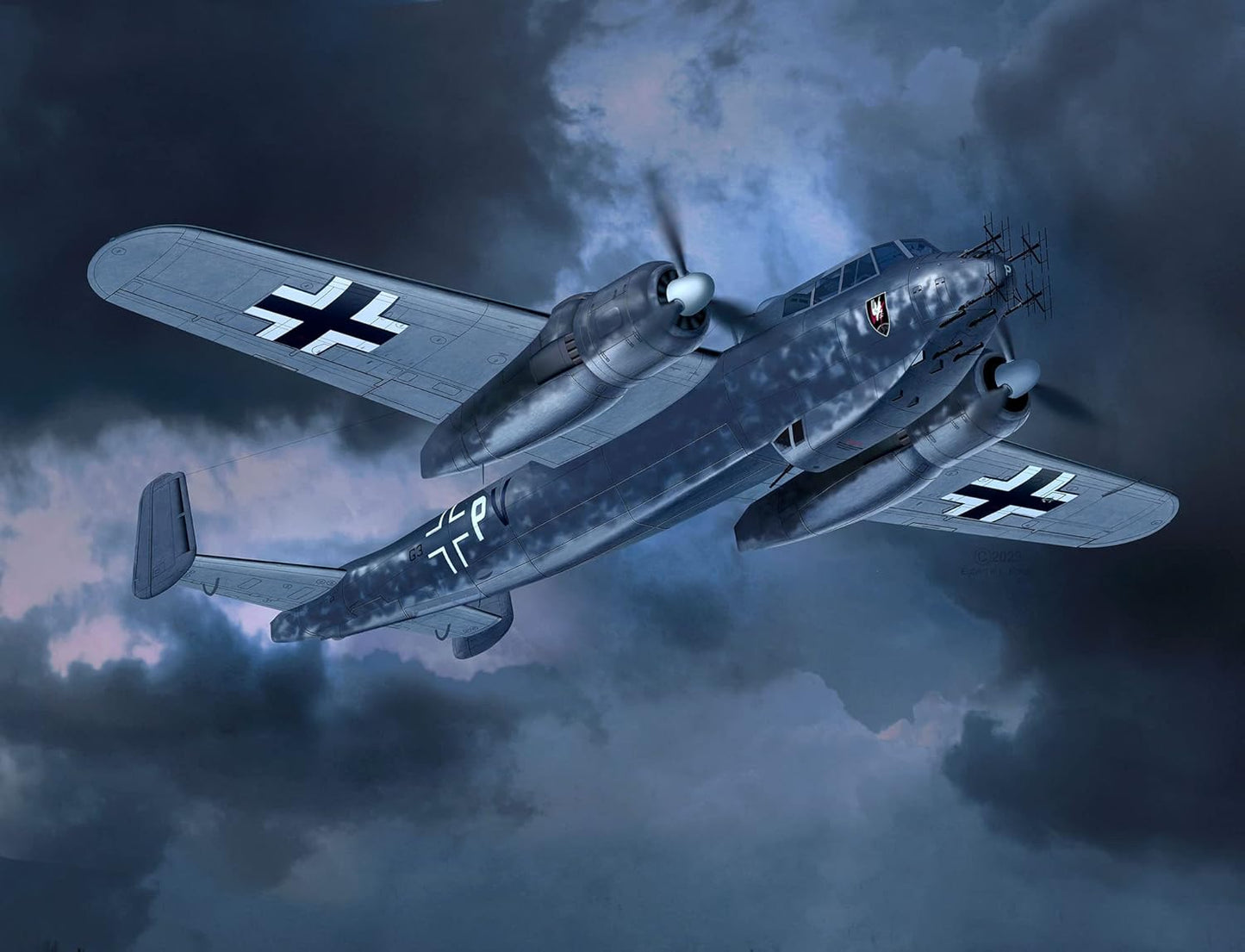 German Level 03814 1/48 German Air Force Dornier 217J-1/2 Plastic Model