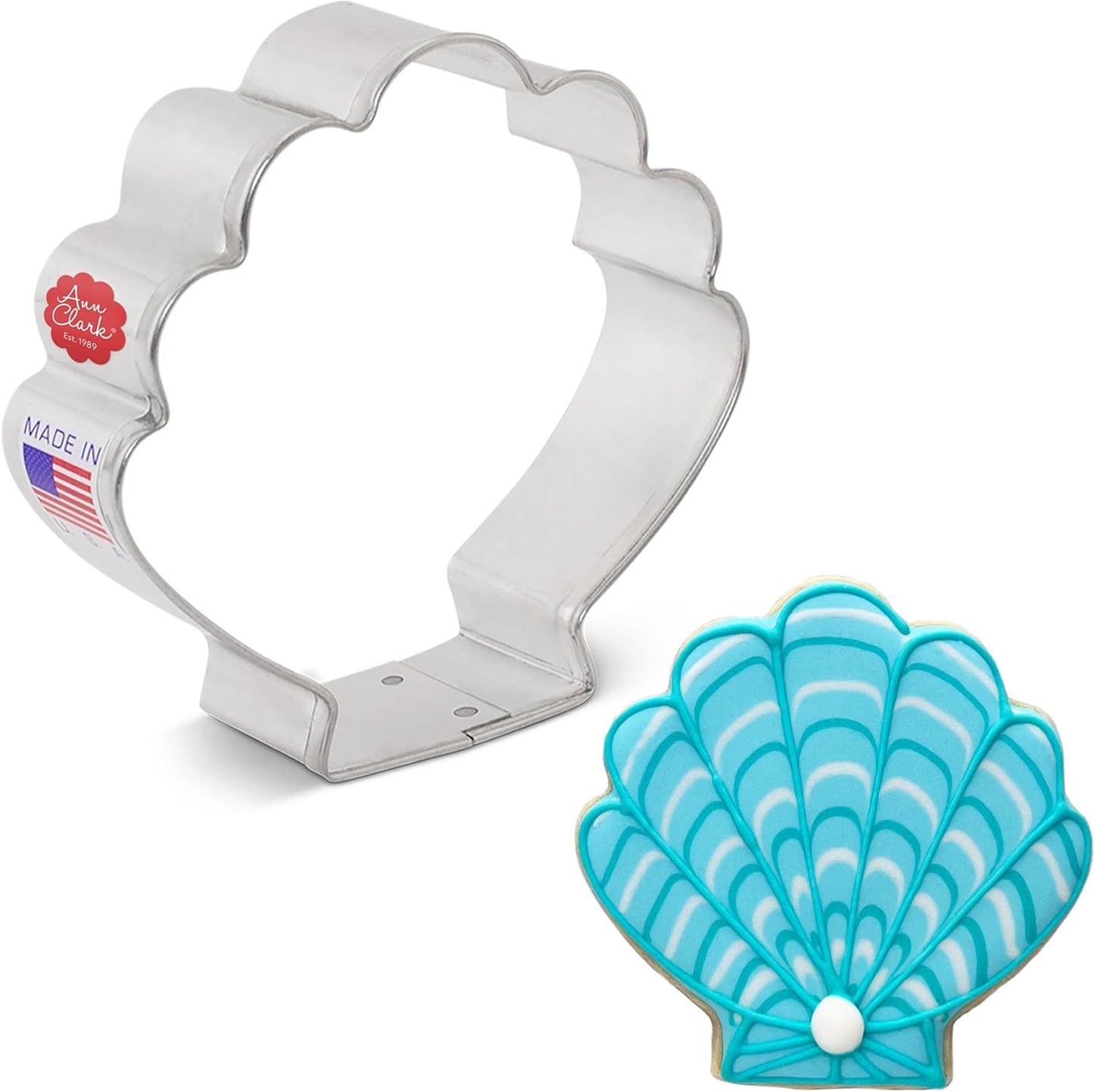 Seashell Cookie Cutter, 3.25" Made in USA by Ann Clark