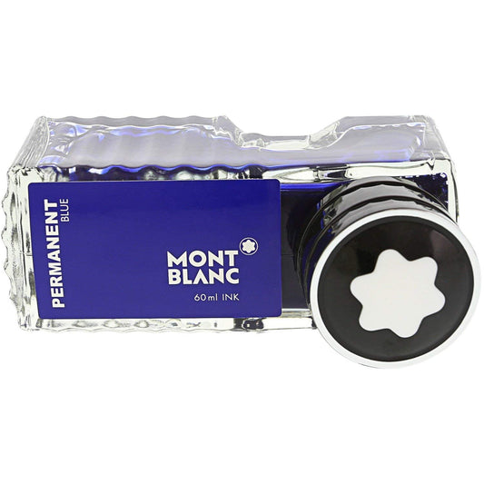 Montblanc Ink Bottle Permanent Blue 107756 ‰ÛÒ Document-Proof Refill Ink in Navy Blue for Fountain Pens, Quills, and Calligraphy Pens ‰ÛÒ 60ml Inkwell
