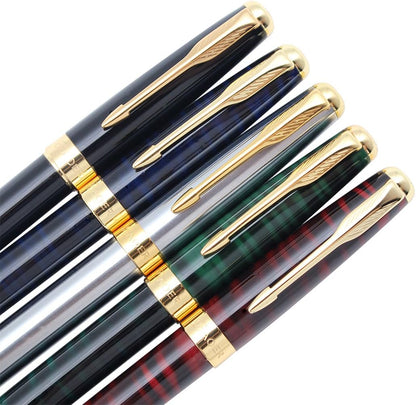 Gullor 5 PCS Classic Metal Fountain Pen B388, Gift Pens with Converters, 5 Colors