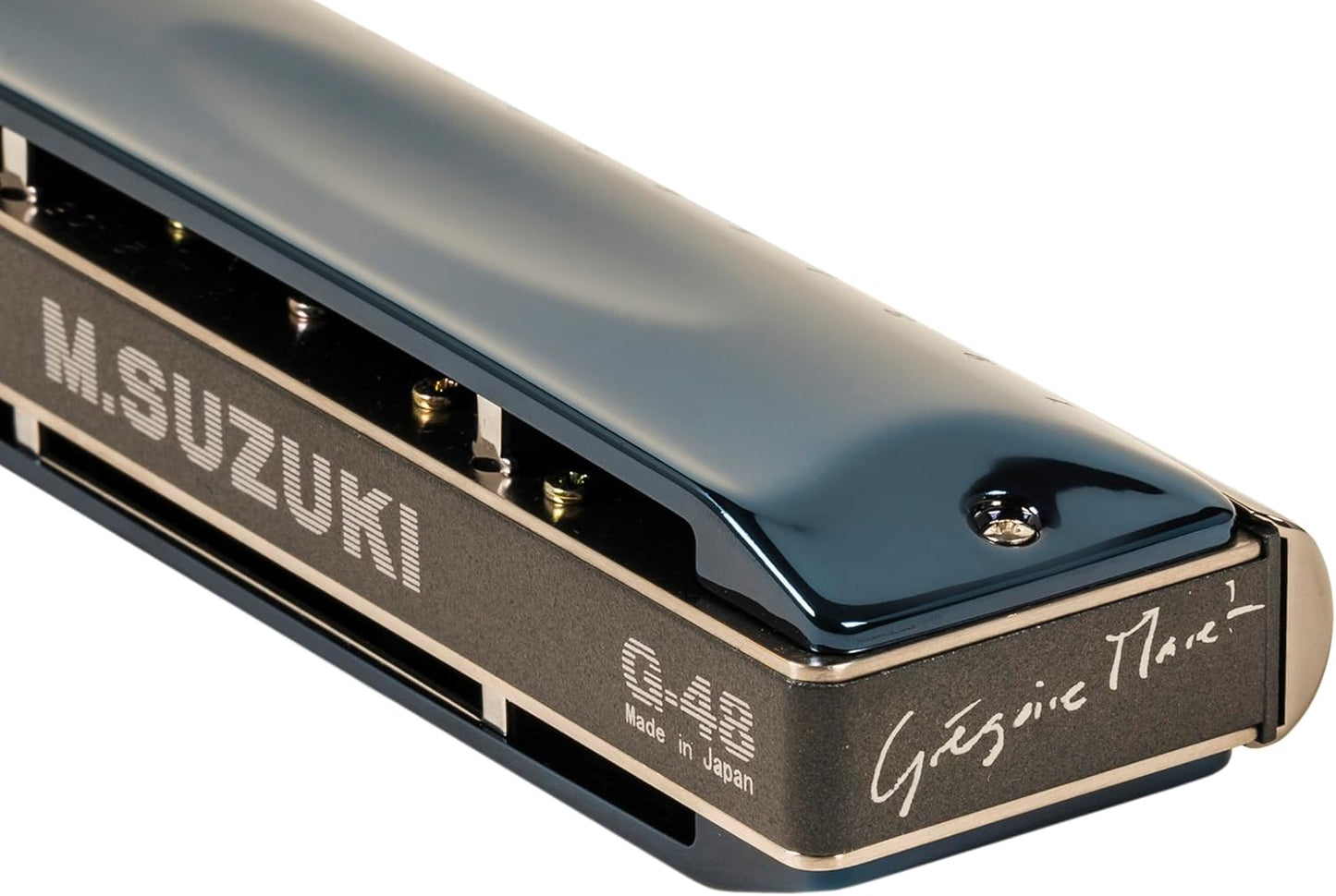 Other Gregoire Maret Harmonica, Dark Blue on Brass (G-48-C)