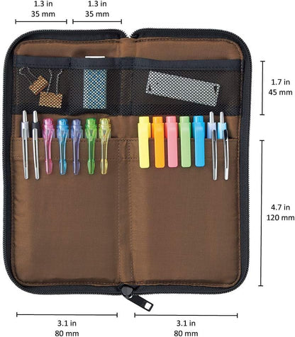 LIHITLAB LAB Slim Pen/Pencil Pouch, 0.7 ?� 3.9 ?� 8.5 Inches, Indigo (A7652-11)