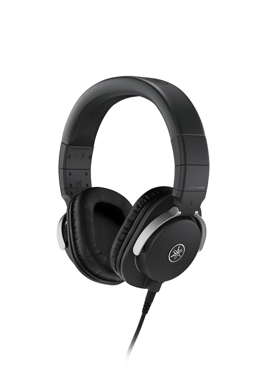 YAMAHA HPH-MT8 Studio Headphones - Foldable high-end Headphones with 3 m Cable (Smooth) and 1.2 m Coiled Cable with 6.3 mm Standard Stereo Adapter Plug, in Black