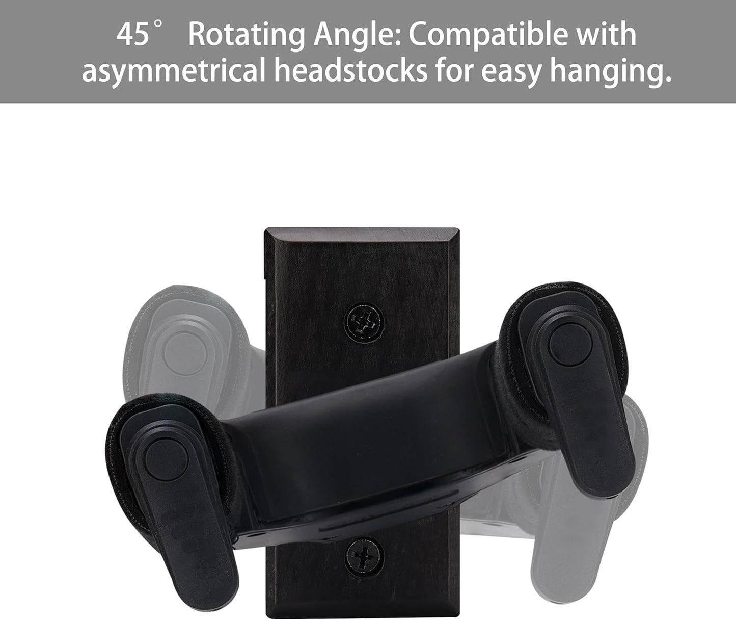 Sondery Guitar Wall Mount Hanger, Auto Lock and Adjustable Hook Holder for Acoustic and Electric Guitar, Ukulele, Bass, Banjo and Mandolin