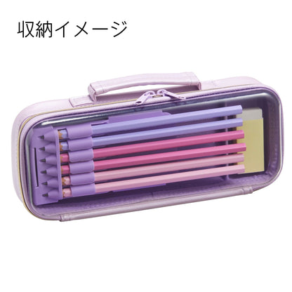 Raymay Fujii FSB1061V Pen Case, Top Liner, Clear, Violet