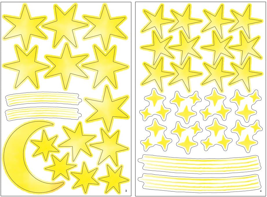 Design Fill 84280006 Midori Sticker, Wall Sticker, Anti-Static, Star Pattern