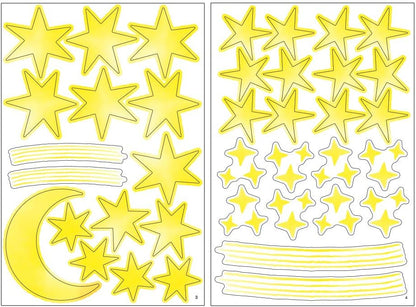 Design Fill 84280006 Midori Sticker, Wall Sticker, Anti-Static, Star Pattern