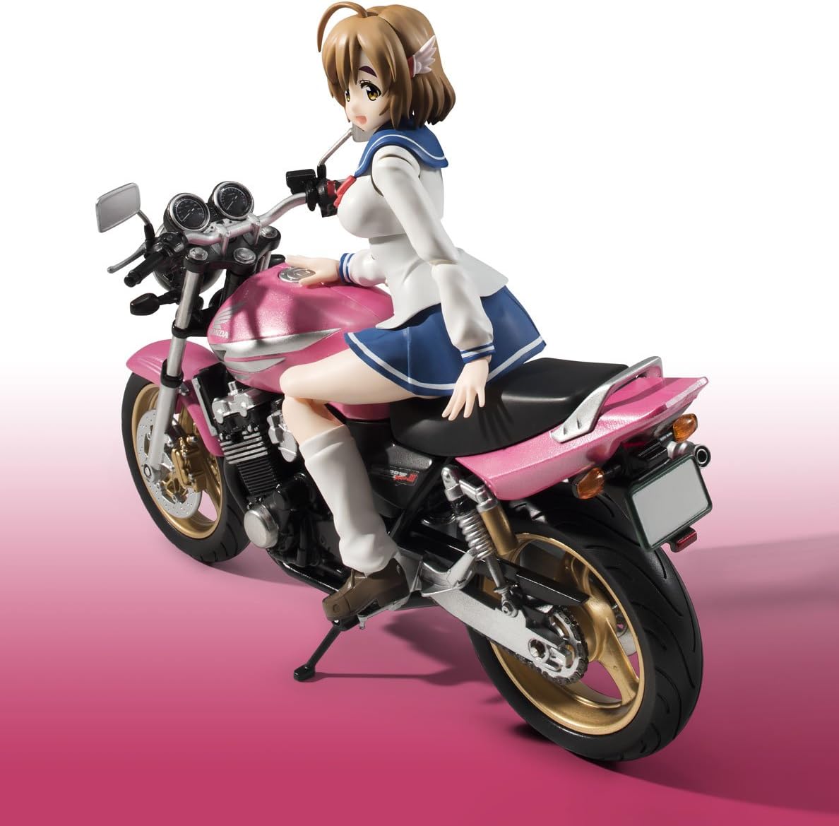 Bandai Tamashii Nations S.H. Figuarts Hane Sakura (Uniform) & CB400 Super Four "Bakuon!!" Action Figure