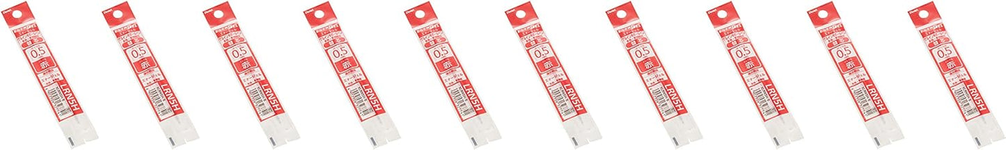 Pentel EnerGel XLRN5H-B Ballpoint Pen Refills, 0.02 inches (0.5 mm), Red, 10 Pieces