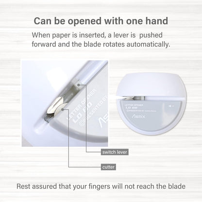 Electric Letter Opener White, LO80W,Letter openers Envelope, Envelope Opener, Asmix(Japan Import)