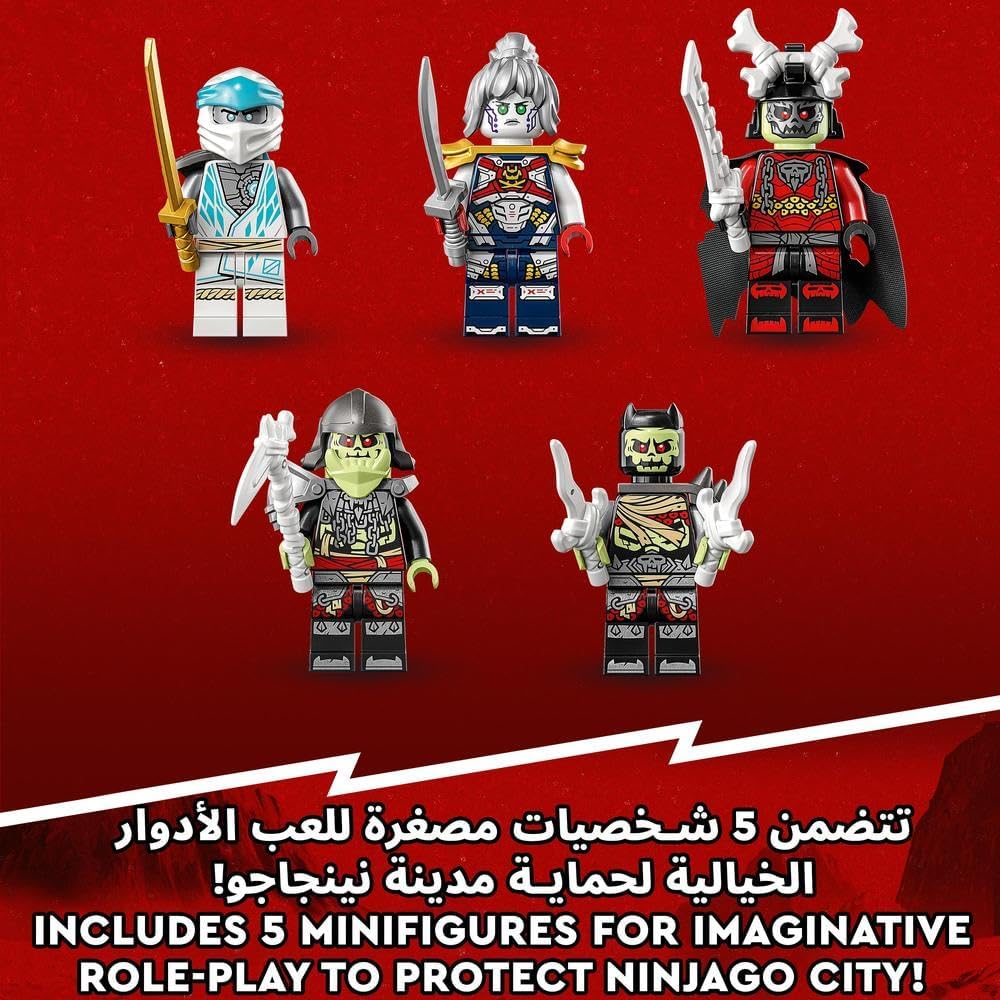 LEGO 71786 NINJAGO Zane's Ice Dragon 2 in 1 Building Kit with Ninja Action Figure, Building Toy with Rebuild and Arm Dragon Toy for Kids, Gift Idea, from 10 Years