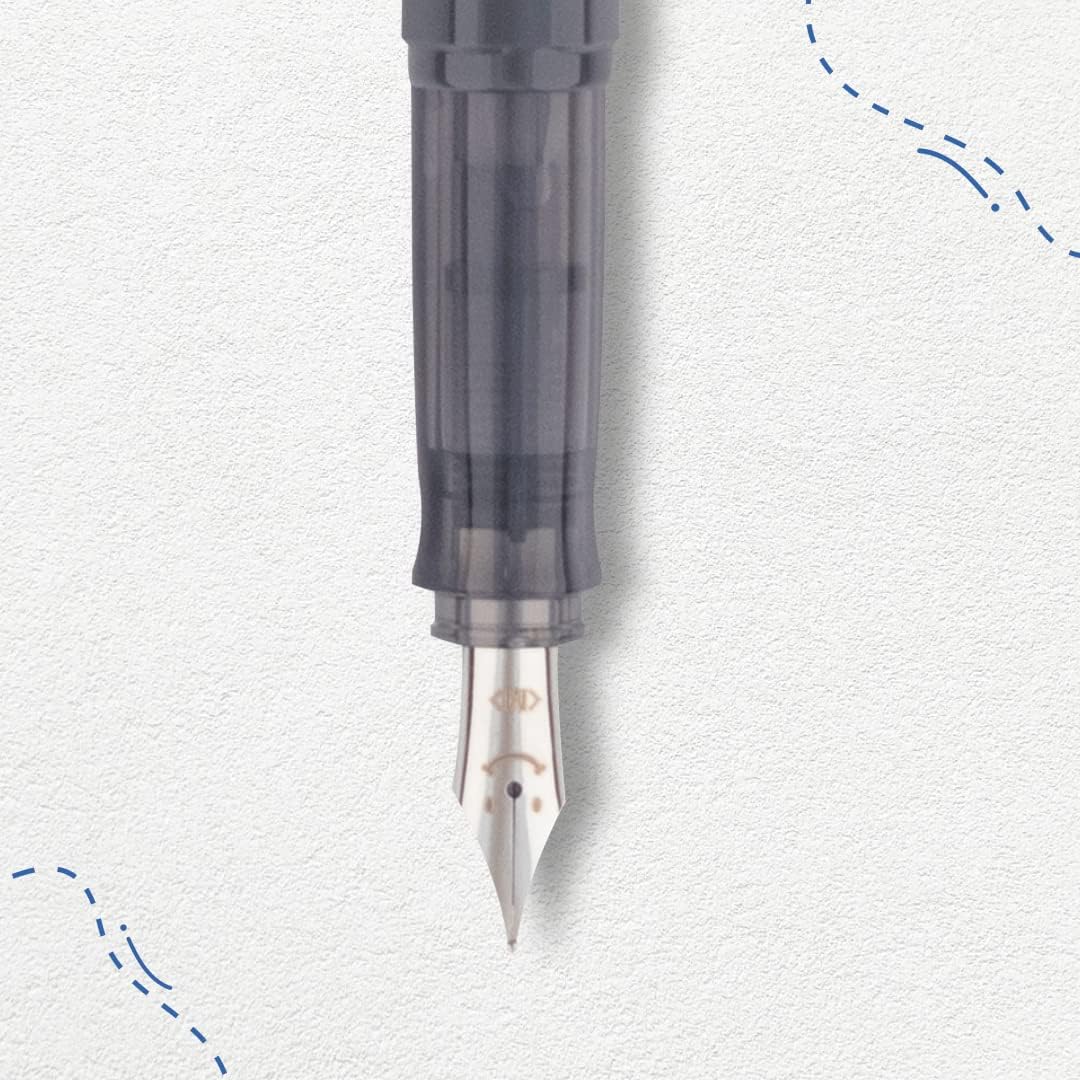 PILOT Kakuno Fountain Pen (Body - Blue, Ink - Blue) front view