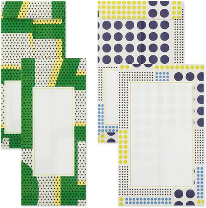 Midori 86762006 Letter Set, Rattle, 5 Size Envelopes, Geometric Pattern