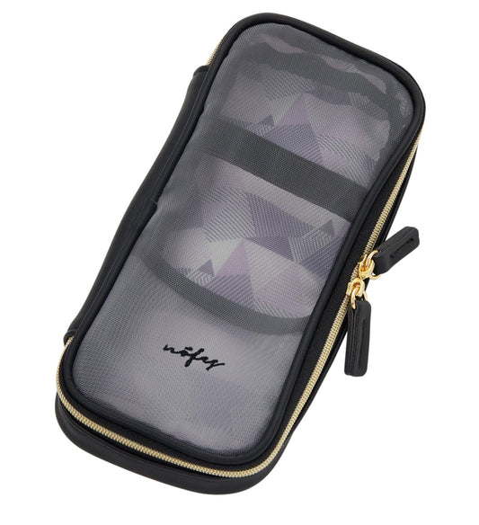 Raymei Fujii NSF1221B Nofesu Round Mesh Structure Black Pencil Case