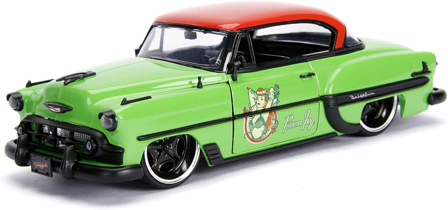 Jada Toys 1: 24 1953 Chevy Bel Air Hard Top W/Poison Ivy Figure, Green
