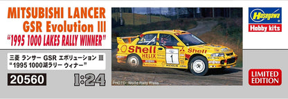 Hasegawa 1:24 Mitsubishi Lancer GSR Evolution III '1995 1000 Lakes Rally Winner'