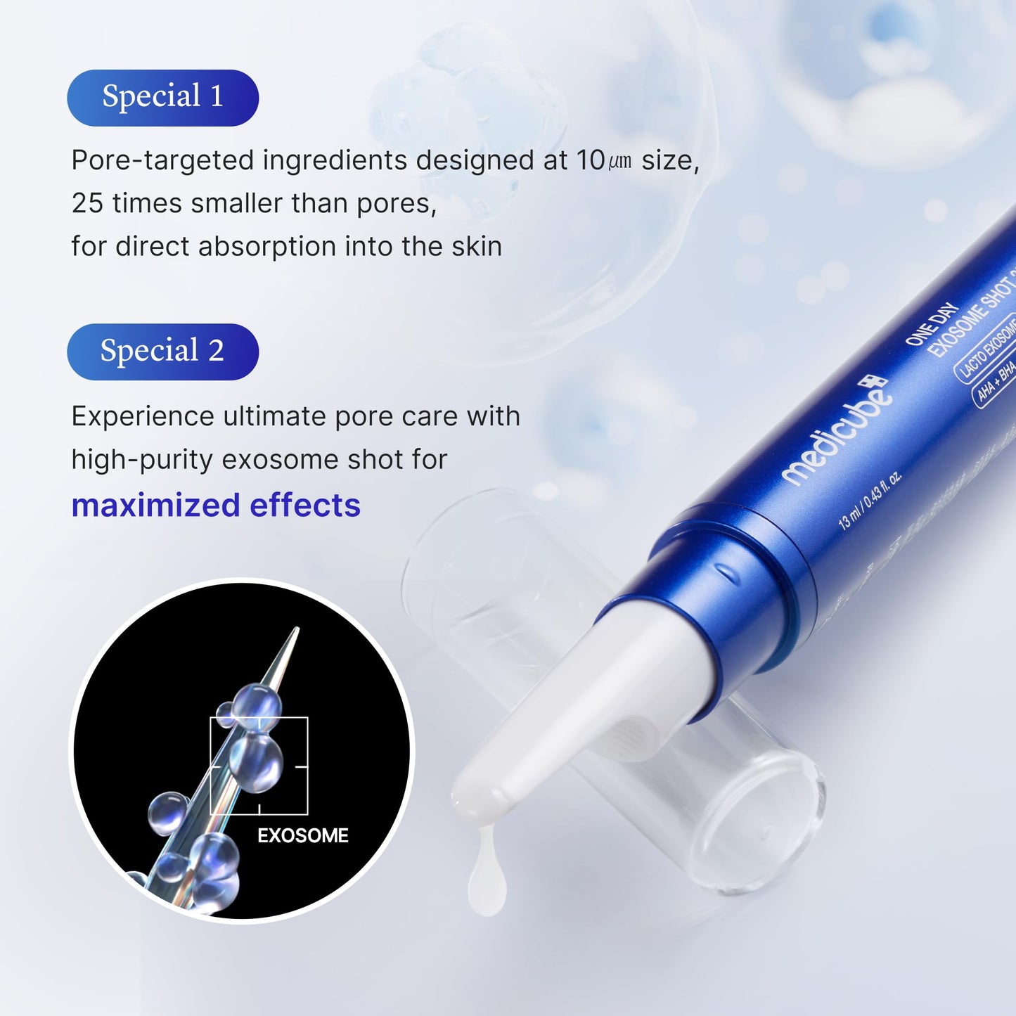 Medicube Exosome Shot 25000ppm Serum, Korean Skincare for Pores