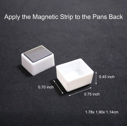 FCLUB 100pcs Magnetic Magnet Squares with strong Self Adhesive for Watercolor Half Pans
