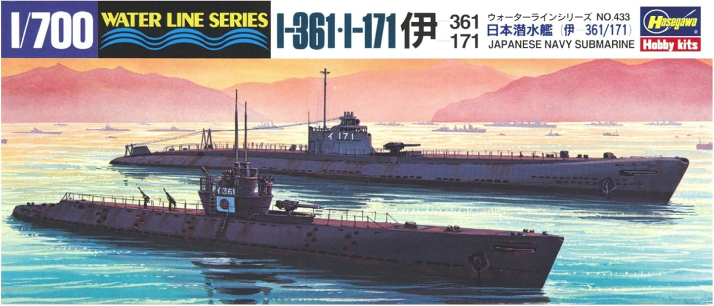 Hasegawa HWL433 1:700 Scale Submarine I-361 and I-171 Model Kit