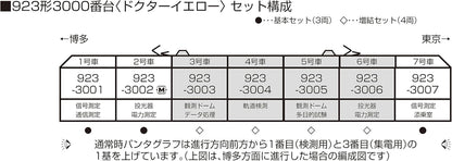 KATO N Gauge 923 Type 3000 Series Doctor Yellow Basic Set (3 Cars) 10-896S Train Model Train
