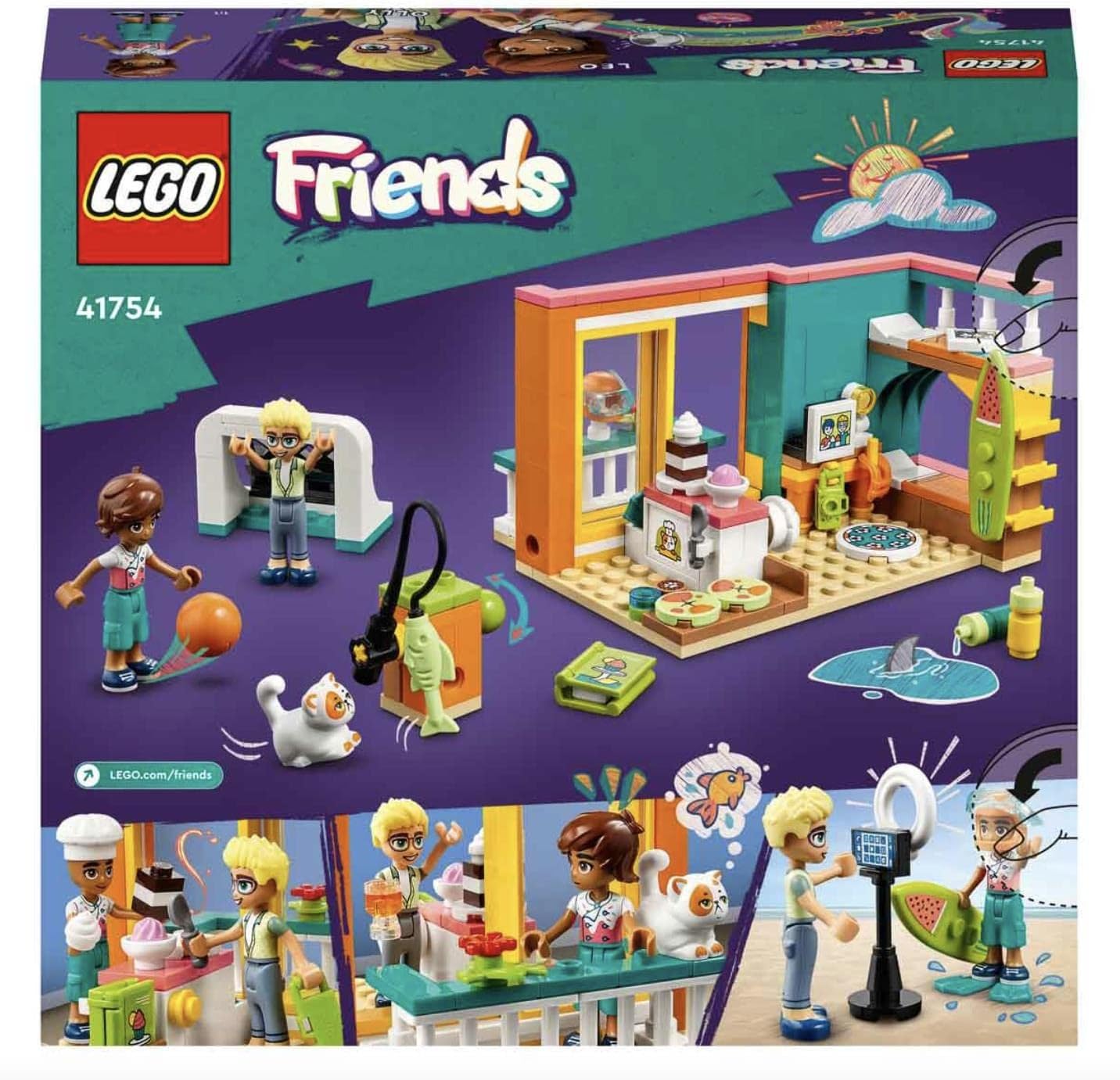 LEGO Friends Leo Room 41754 Toy Blocks, Present, Pretend Play, Home, Girls, Ages 6 and Up