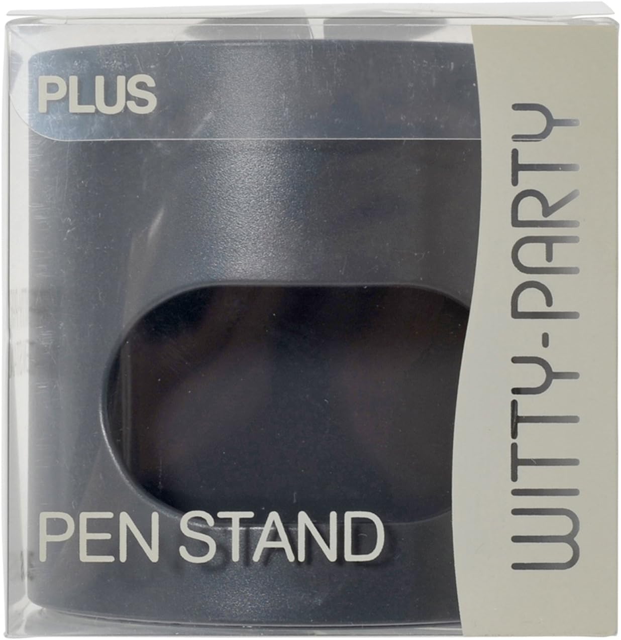 PLUS WP-110N 30-755 Witty Party Pen Holder Dark Gray