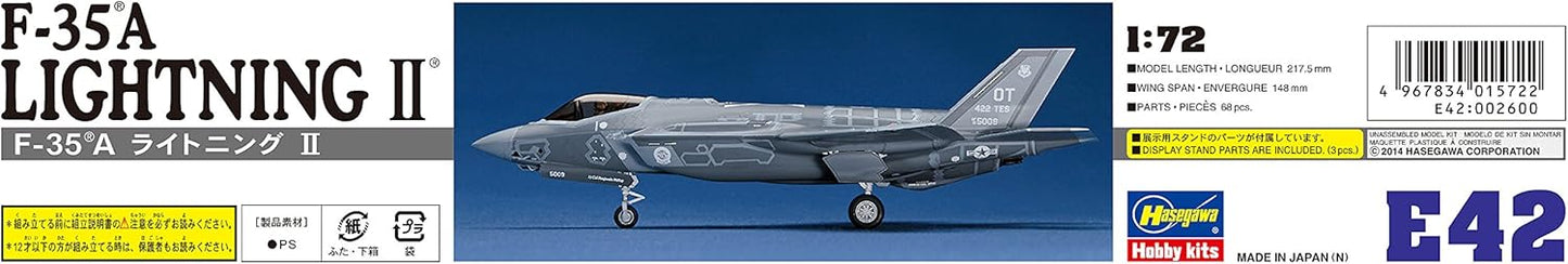 Hasegawa 1:72 Scale F-35A Lightning II Model Kit