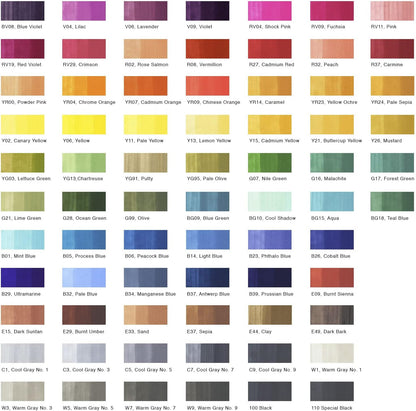 Copic Sketch, Ultra-blendable Alcohol Markers, 72pc Set A