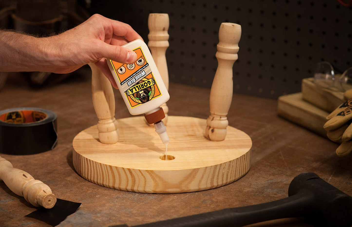 Gorilla Wood Glue, 18 Ounce Bottle, Natural Wood Color, (Pack of 1)
