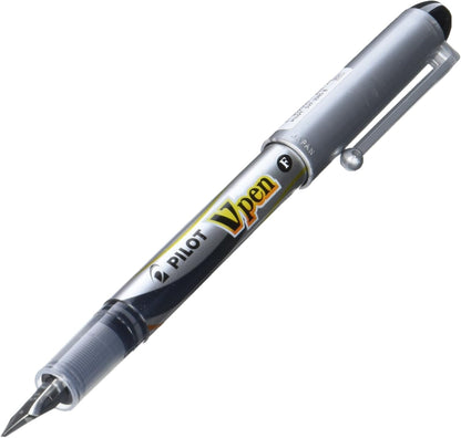 PILOT Fine-Nib Disposable Fountain Pen, Black Ink (SVP-20NS-B)