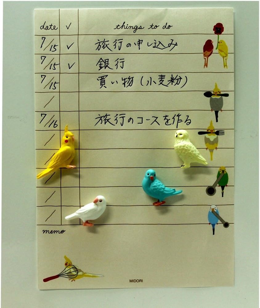 Midori Mini Magnet, Birds (49756006)