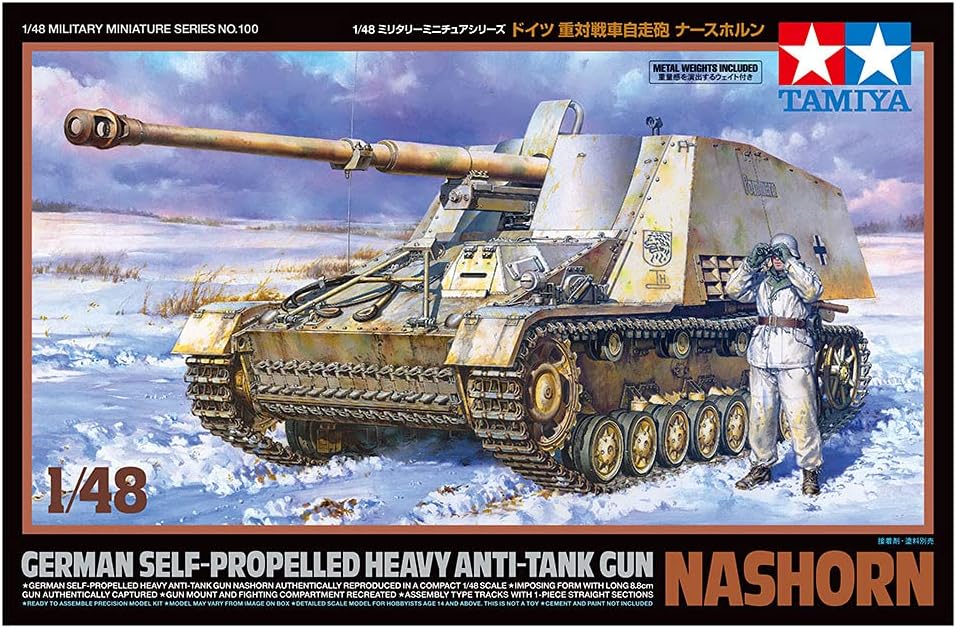 Tamiya 32600 1:48 German Rhino Tank Destroyer (1) - Faithful Replica Plastic Kit, Crafts, Model Kit, Assembly, Unpainted, Multi-Coloured