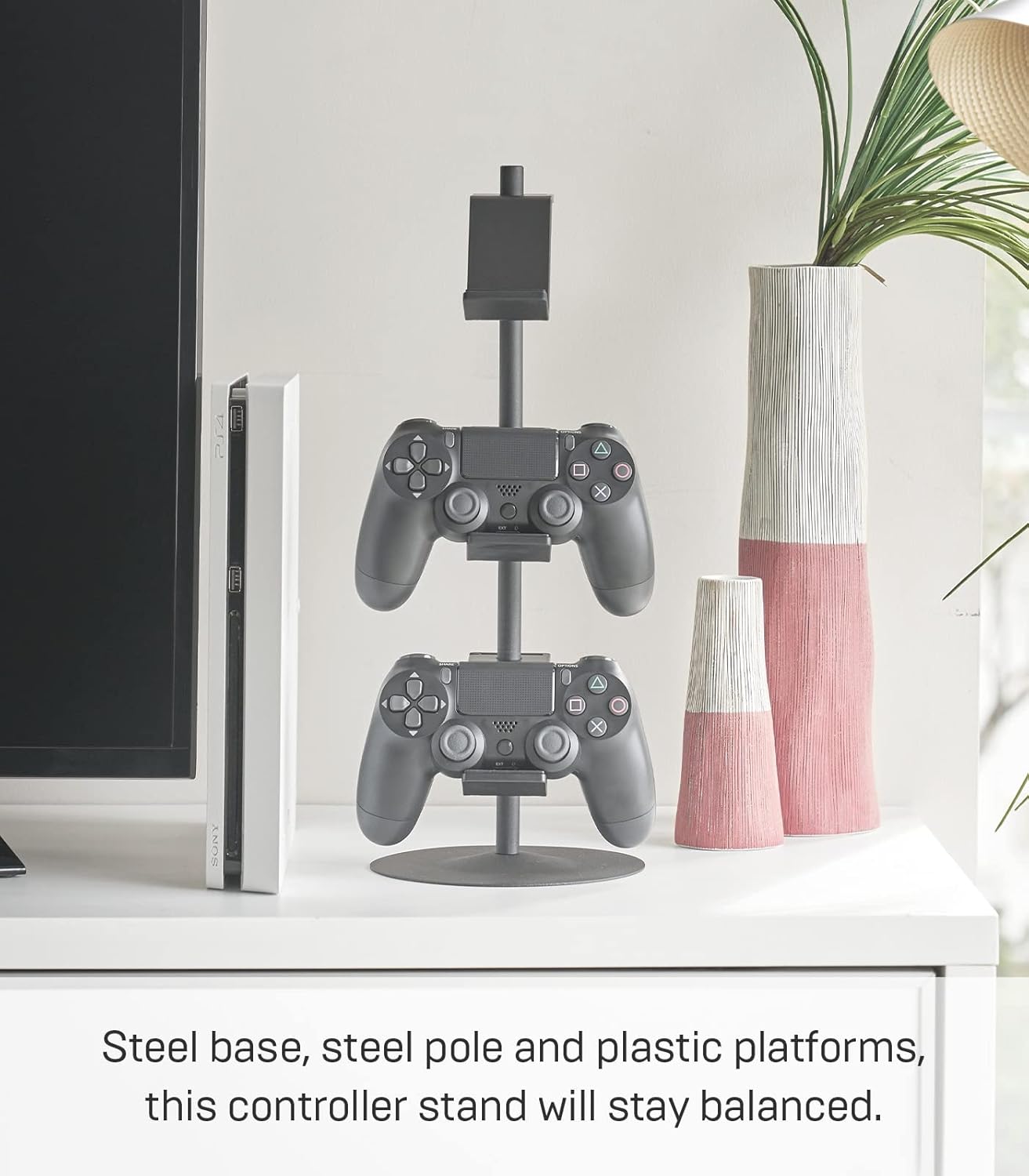 Yamazaki 5089 SMART Controller-Halterung, schwarz, Stahl/ABS Harz/Silikon, Minimalistisches Design
