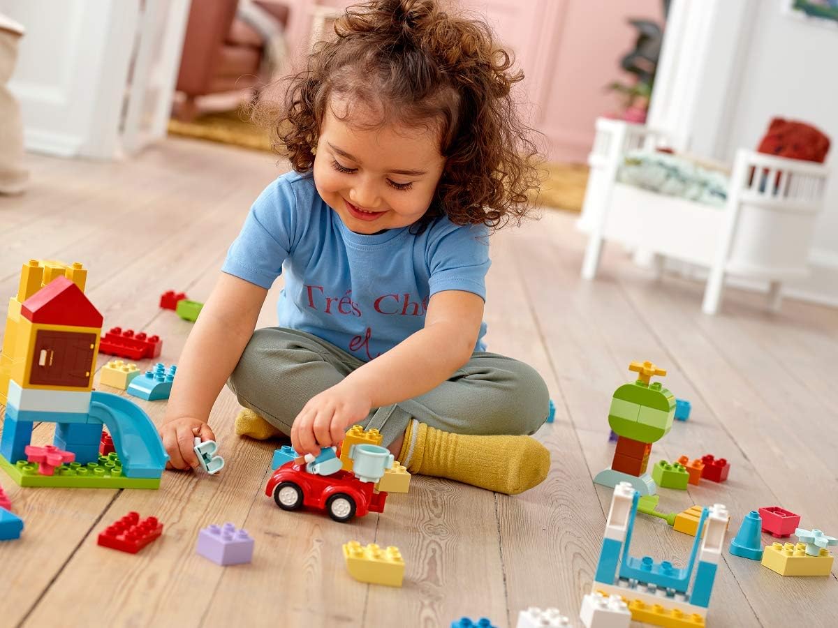 LEGO DUPLO Classic Deluxe Brick Box Building Set with Toy Storage, First Bricks Educational Learning Toys for Toddlers, Kids, Boys & Girls 1.5-3 Years Old, Birthday Gift Idea 10914