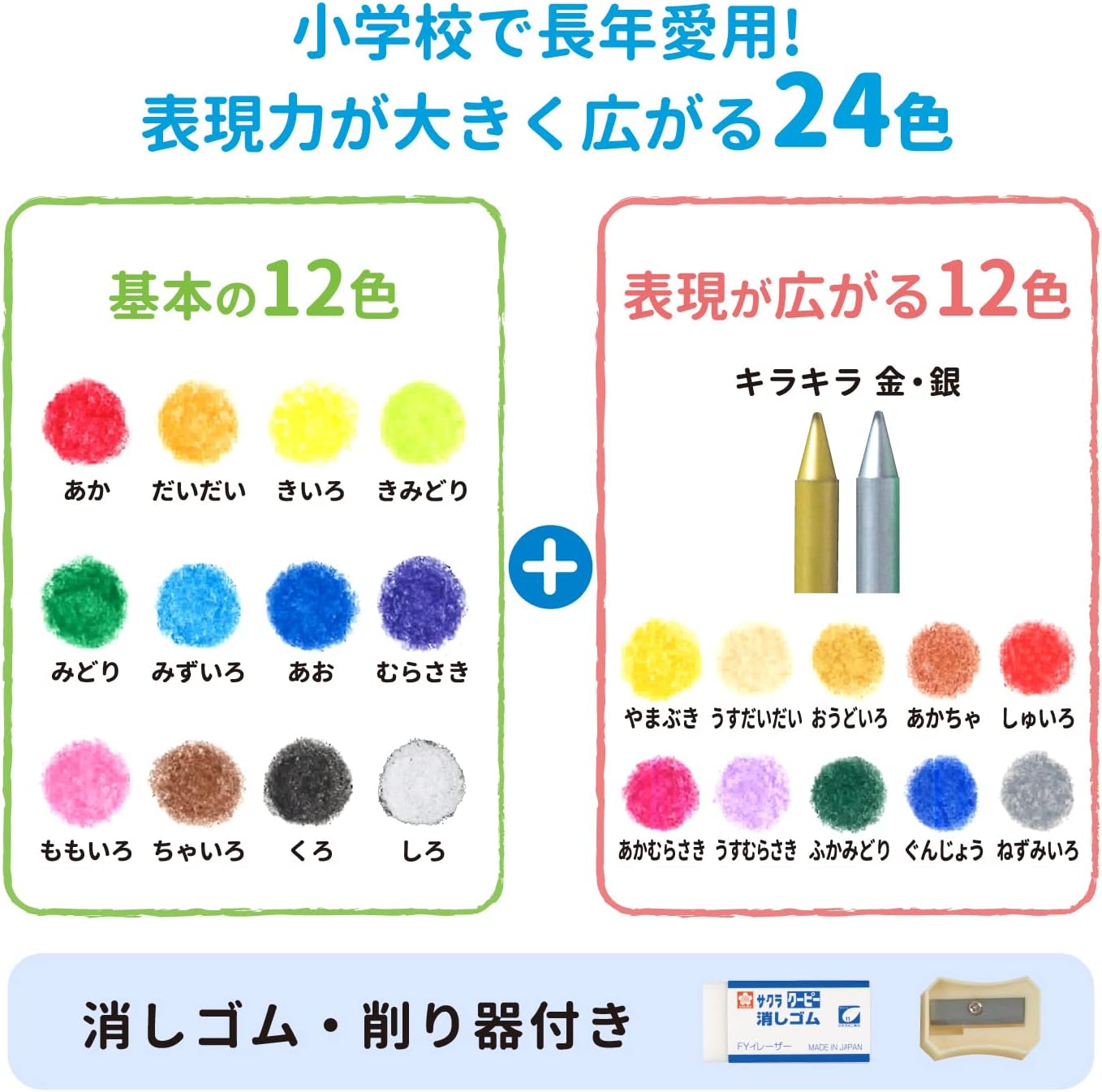 Sakura Color 24 Color Kupi Pencil (Canned) FY24 (Japan Import)