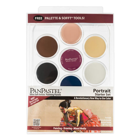 PanPastel Artist Pastels by GOLDEN, Portrait Set, 7 Color, Professional Artist Pastels, Unique Pan Format (cake-like)