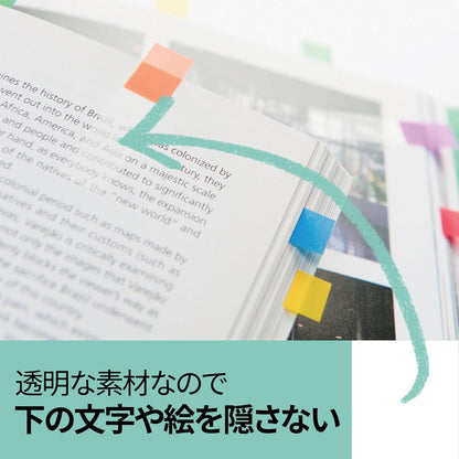 Sumitomo Post-it Jobe transparent slim heading (mixed color) 44mm ?� 6mm 680MSH [1 set]